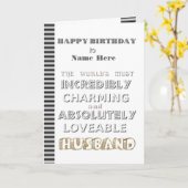 Happy Birthday Husband Card Karte (Gelbe Blume)