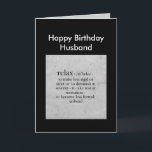 Happy Birthday Husband Definition von Relax Spaß Karte<br><div class="desc">Happy Birthday Husband Definition von Relax Spaß Gruß</div>