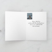 Happy Birthday Husband Howling Wolf Moon Quote Karte (Innenseite)