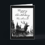 Happy Birthday Husband Vintag Stag, Deer Karte<br><div class="desc">Happy Birthday Husband Vintag Stag,  Hirsche,  Wildtiere,  Natur</div>