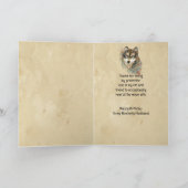 Happy Birthday Husband Wolf, Wolves Karte (Innenseite)