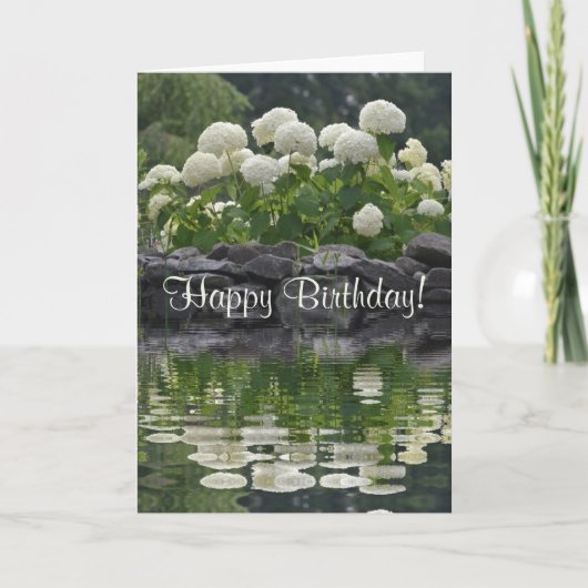 Happy Birthday Hydrangea Card Karte (Vorderseite)