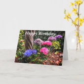 Happy Birthday Hydrangeas #1 Karte (Gelbe Blume)