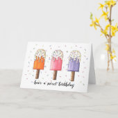 Happy Birthday Ice Cream Card "Nur Cool Karte (Gelbe Blume)