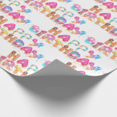 Happy Birthday Ice Cream Geschenkpapier (Ecke)