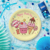 Happy Birthday Ice Cream & Sweets – Fun Cartoon De Pappteller (Party)