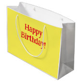 Happy Birthday Igel Geschenktasche Große Geschenktüte (Rückseite Schrägansicht)