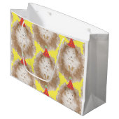 Happy Birthday Igel Geschenktasche Große Geschenktüte (Vorderseite Schrägansicht)