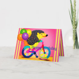 Happy Birthday Igel Reiten Bicycle Balloons Dankeskarte