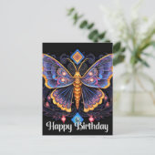 Happy Birthday Imaginative Butterfly Design Feiertagspostkarte (Stehend Vorderseite)