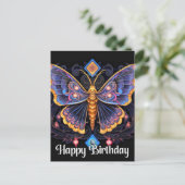 Happy Birthday Imaginative Butterfly Design Postkarte (Stehend Vorderseite)