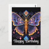 Happy Birthday Imaginative Butterfly Design Postkarte (Vorne/Hinten)