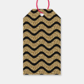 Happy Birthday Imitate Gold Glitzer Black Geschenkanhänger (Rückseite)