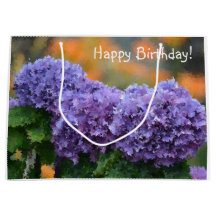 Happy Birthday Impressionistische Lila Hydrangea