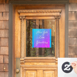 Happy Birthday in German Window Cloning Fensteraufkleber