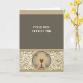 Happy Birthday in Latin for Catholic Priest Karte (Gelbe Blume)