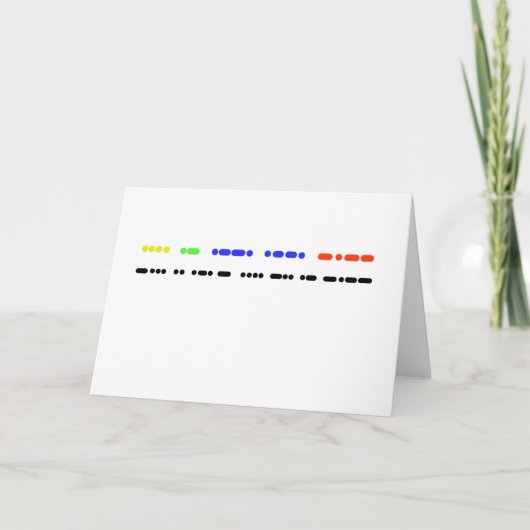"Happy Birthday" in Morse Code Card oder Gruß Karte (Vorderseite)
