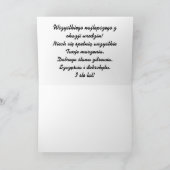 Happy Birthday in Polish Card Karte (Innenseite)