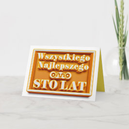 Happy Birthday in Polish Card Karte