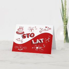 Happy Birthday in Polish Card Karte