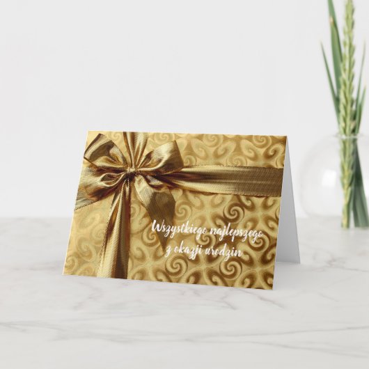 Happy birthday in Polish gift Karte (Vorderseite)