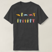 Happy Birthday in Signsprache ASL T-Shirt (Design vorne)