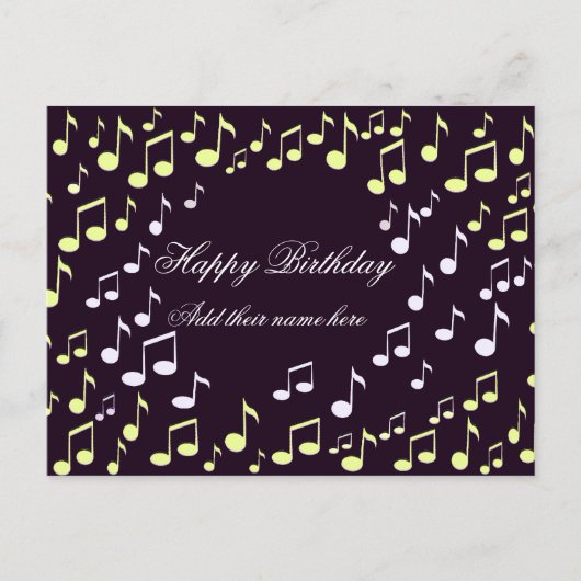 Happy Birthday - in song_ Postkarte (Vorderseite)
