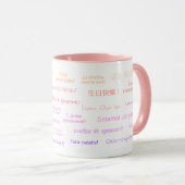 Happy Birthday in vielen verschiedenen Sprachen Ta Tasse (VorderseiteRechts)