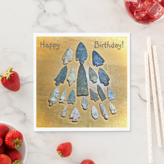 Happy Birthday Indian Arrowhead Serviette (Beispiel)