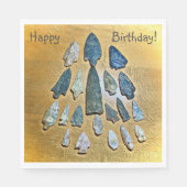 Happy Birthday Indian Arrowhead Serviette (Vorderseite)