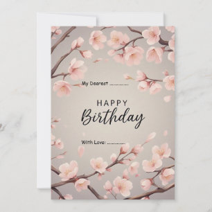 Happy Birthday individualisierbare digitale Flora Feiertagskarte