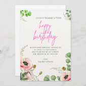 Happy Birthday individualisierbare digitale Grußka Feiertagskarte (Vorne/Hinten)