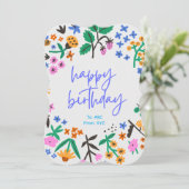 Happy Birthday individualisierbare digitale Grußka Feiertagskarte (Stehend Vorderseite)