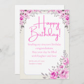 Happy Birthday individualisierbare digitale Grußka Feiertagskarte (Vorne/Hinten)