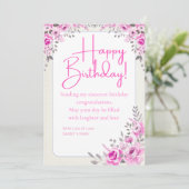 Happy Birthday individualisierbare digitale Grußka Feiertagskarte (Stehend Vorderseite)