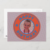 Happy Birthday individualisierbare Fotokarte Postkarte (Vorne/Hinten)