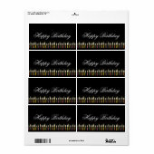 Happy Birthday individualisierbares Label (Vorne)