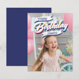 Happy Birthday individuell anpassbar Mitteilungskarte