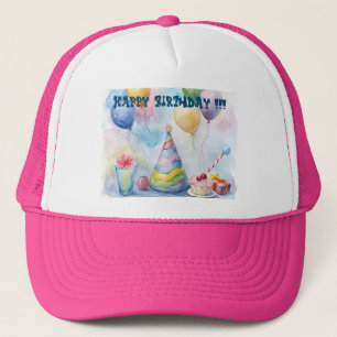 Happy Birthday individuell anpassbar Truckerkappe