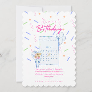 Happy Birthday individuell anpassbare Digital Feiertagskarte
