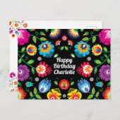 🎁 Happy Birthday individuell anpassbare horizonta Postkarte (Vorne/Hinten)