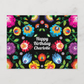 🎁 Happy Birthday individuell anpassbare horizonta Postkarte (Vorderseite)