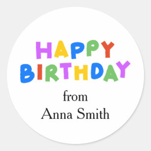 Happy Birthday individuell anpassbare Sticker