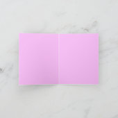 Happy Birthday Individuelle Name Bright Pink Blume Karte (Innenseite)