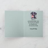 Happy Birthday Individuelle Name Funny Great Dane  Karte (Innenseite)