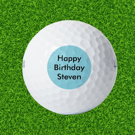 Happy Birthday Individuelle Name Golfball