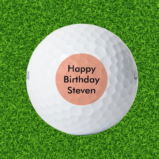 Happy Birthday Individuelle Name Golfball
