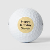 Happy Birthday Individuelle Name Golfball (Vorderseite)