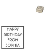 Happy Birthday Individuelle Name Gummistempel (Stempel)