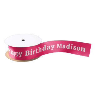 Happy Birthday Individuelle Name Personalisiert Satinband